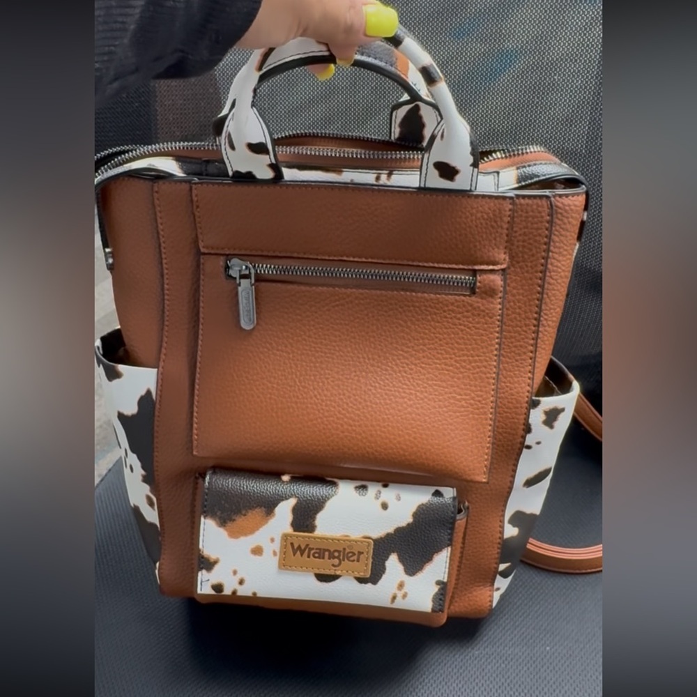 Wrangler Brown and White Backpack